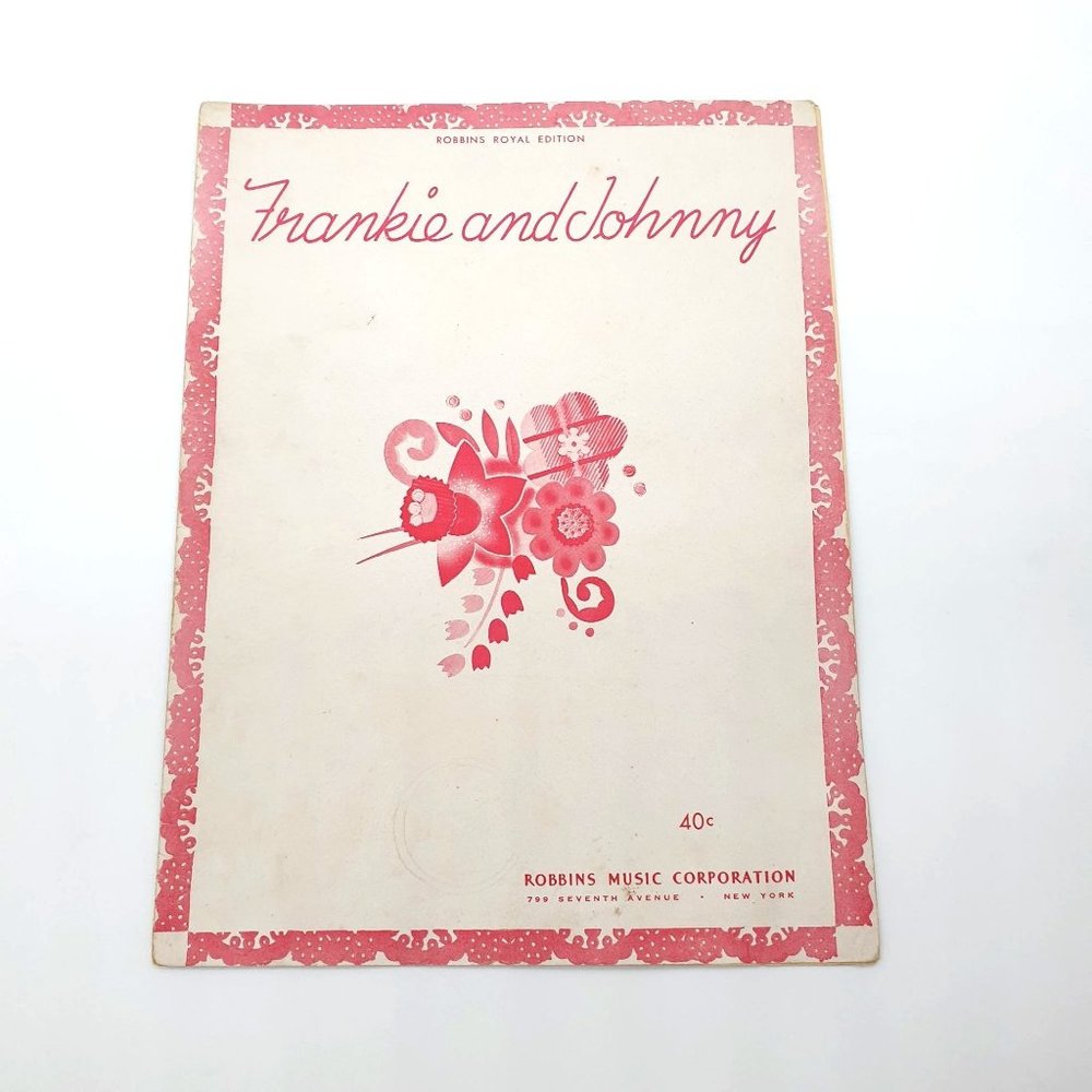 Vintage Sheet Music Frankie And Johnny 1933 Voice Piano